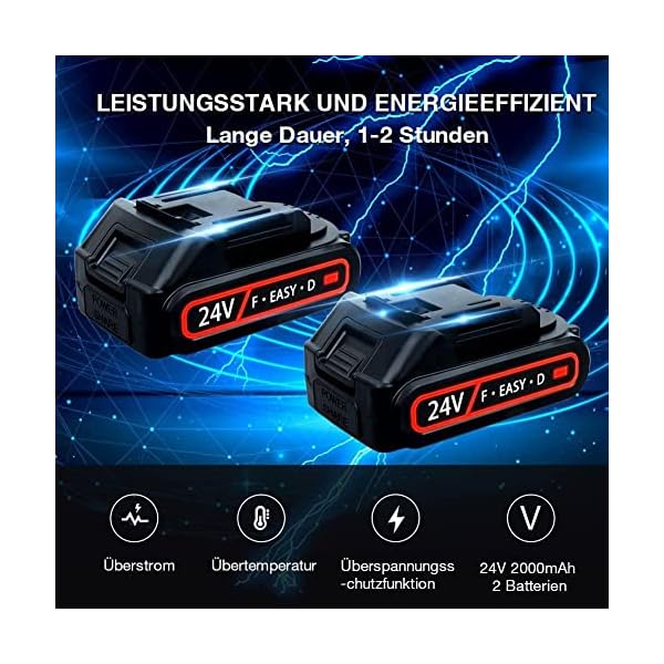 Grenintol Mini Kettensäge mit Akku,8 Zoll Mini Kettensäge Elektro,2000mAh*2 Kettensäge mit der scharfen Kette,Einhand… – Bild 9