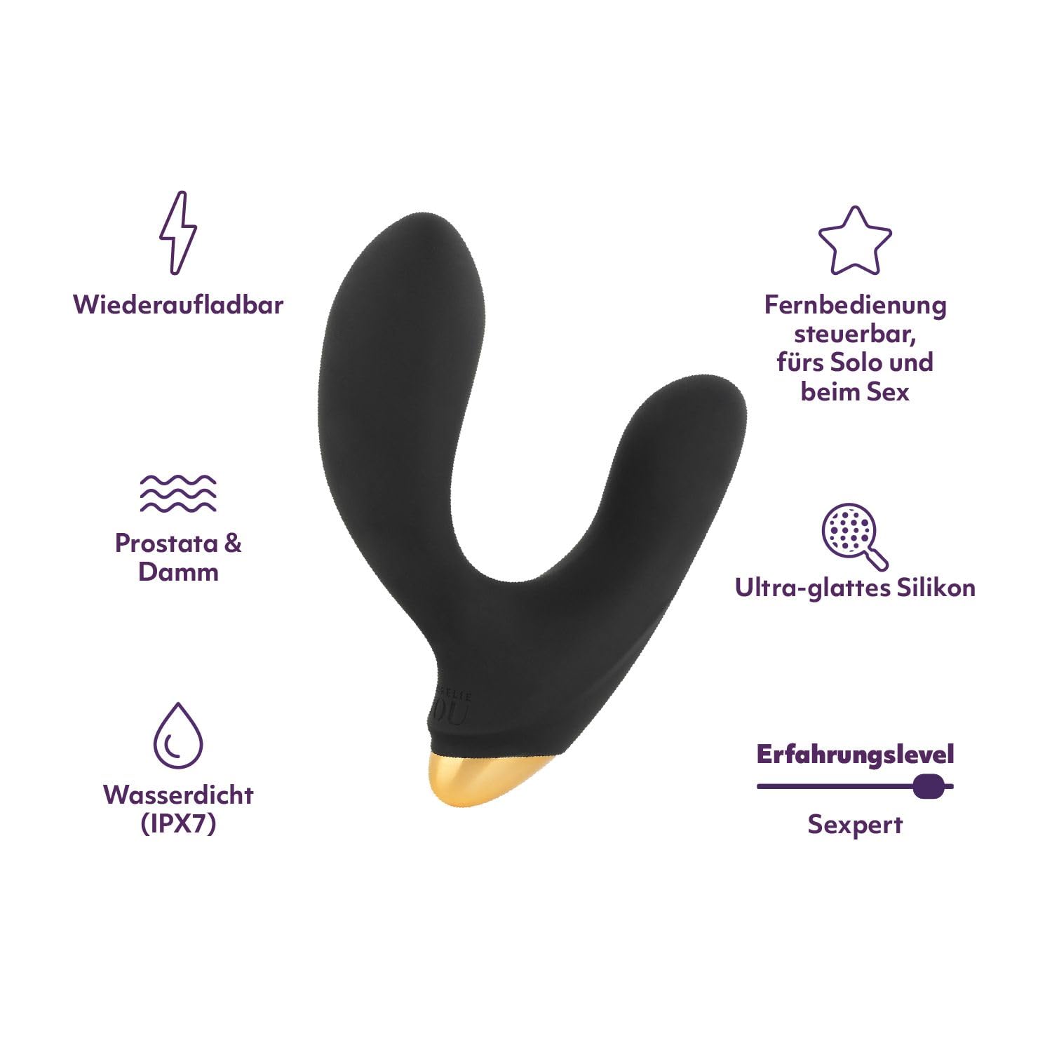 VOU Amorelie - Vibratore anale premium Opaco 2.0 con telecomando per uomini