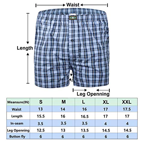 Haoshihe Mens 100% Cotton Boxer Shorts #TOP3