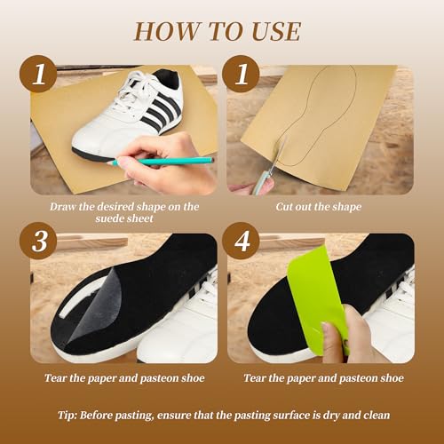 15 Piezas Suelas de Gamuza para Zapatos de Baile Negro miniatura 4