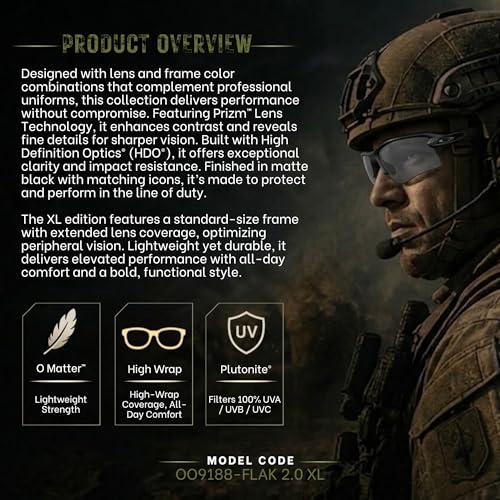 Image of Oakley Standard Issue SI FLAK 2.0 XL Uniform Collection Sunglasses With Kit