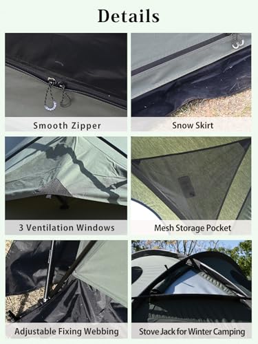 Carpa Dome Hot con Estufa para 4 Personas Impermeable miniatura 5