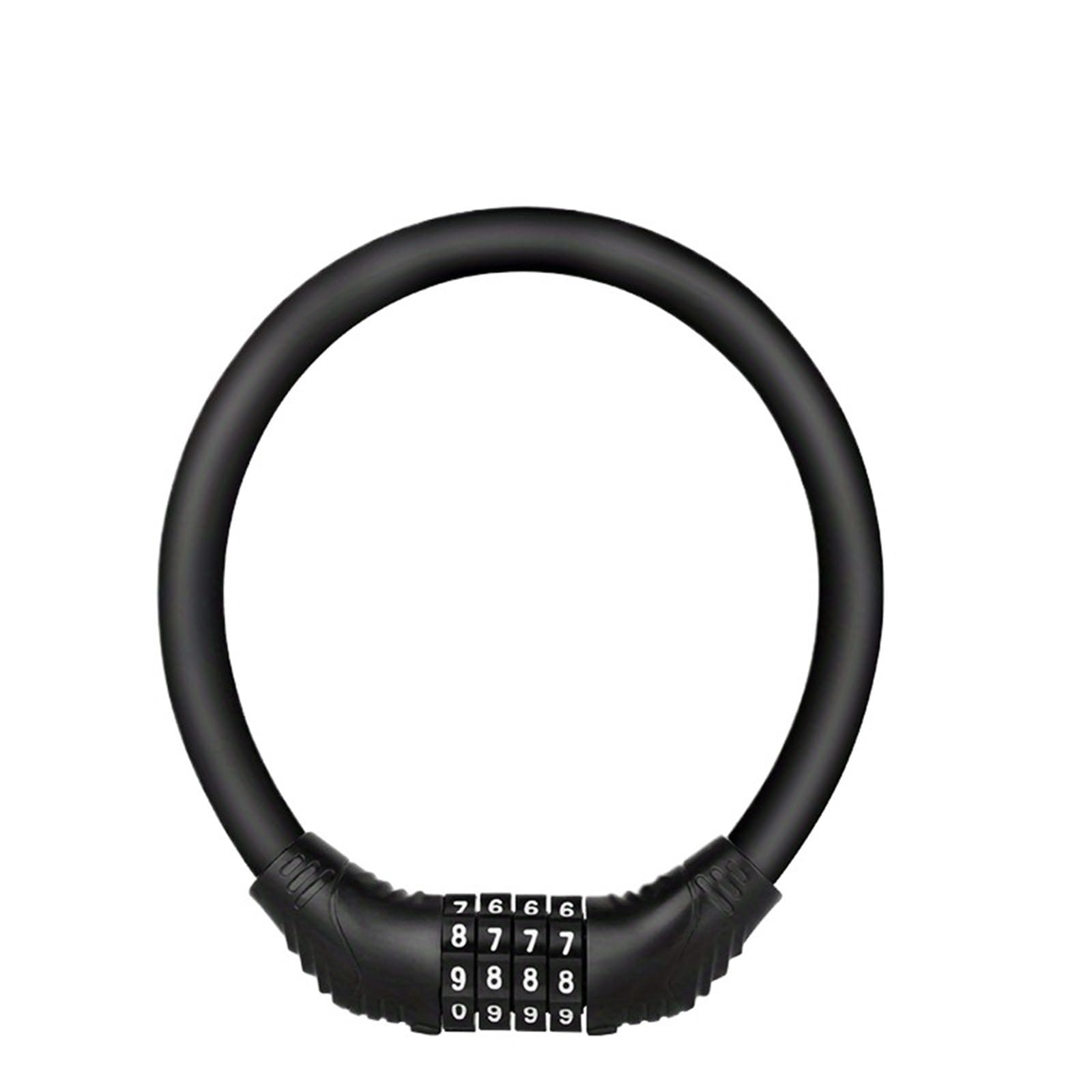 Motorcycle Handlebar Lock Heavy Duty U Lock with Steel Cable - 4 Digit Combination Motorbike Lock Security(Black)