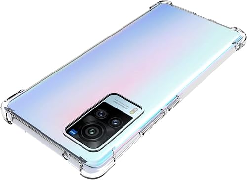 Miniatura 4 de Funda para Vivo X60 Pro Clear TPU Cuatro Esquinas Funda Protectora Transparente Suave Funda