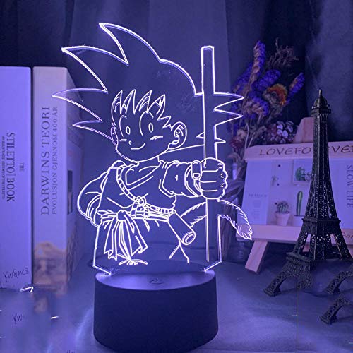 Anime dragon ball luz de noche LED para decoración de dormitorio de niños ilusión 3D atmósfera de luz luz fresca regalo de cumpleaños para niños-16 colores con control remoto Cover