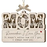 Remember I Love You Mom Ornament 2026 - Mothers Day Birthday Gifts for Mom Stepmom Gigi Nana Grandma, Thank You Mother Gift from Daughter Son, Wooden Ornament for Hanging Decor