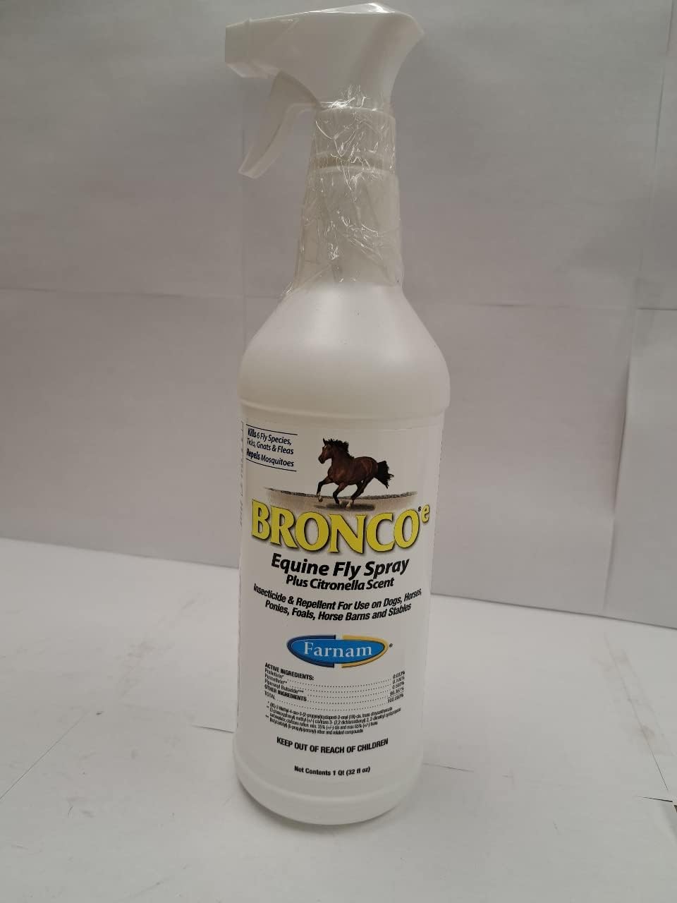 Bronco E Equine Fly Spray Plus Citronella Scent, 1 Quart