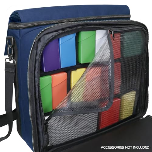 Image of ENHANCE Collector's Edition MTG Bag fits Deck Boxes, Top Loader Binder, Commander Deck, & More TCG Accessories - TCG Travel Bag with Card Defender Screen, Customizable Interior (Dragon Blue)