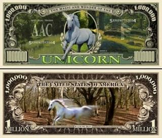 UNICORN MILLION DOLLAR BILL (w/protector)