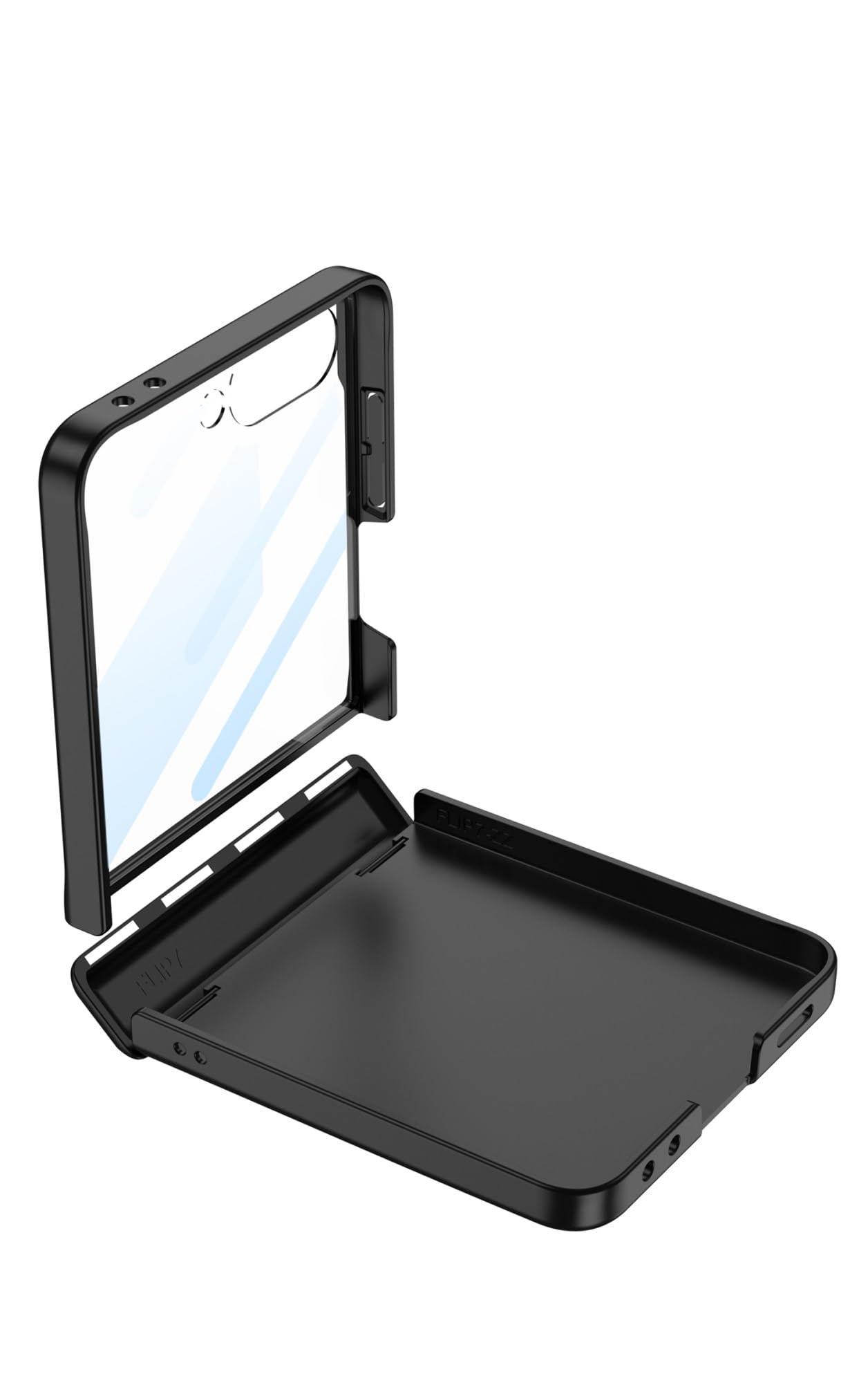Custodia con cerniera magnetica compatibile con Samsung Galax Z Flip 8 Full Cover con cerniera protettiva nera