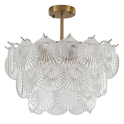 Lustres en cristal plafonnier doré 6 têtes pour cuisine