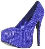 Pleaser Damen Teeze-06R/RYBLSA-RS Plateau-Pumpe, Blau (Royal Blue Satin Rs...