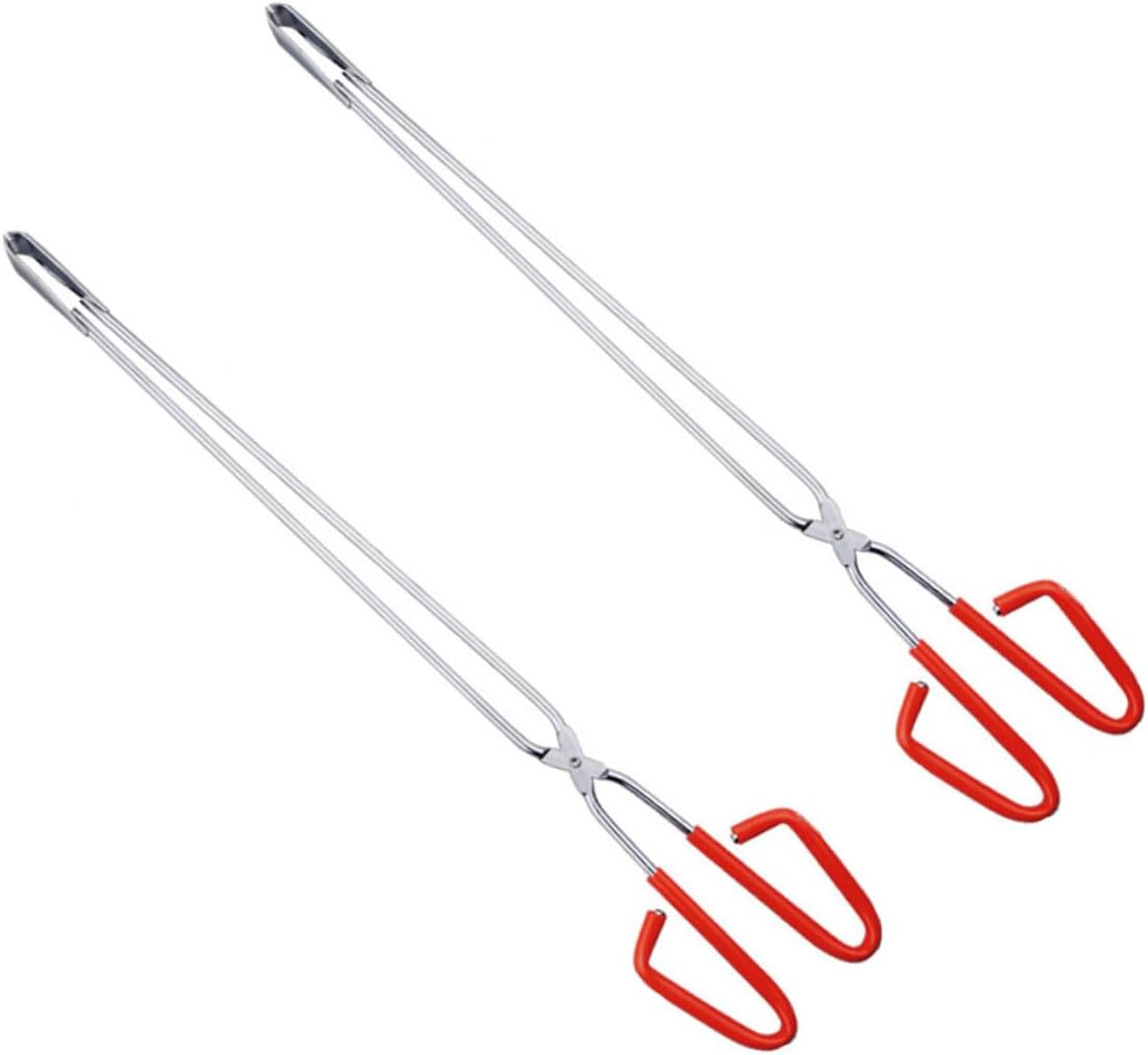 Beaupretty Stainless Steel Trash Grabber Tool 2-Piece Heavy Duty Garbage Pliers for Litter Pickup Convenient Reach Tool for Elderly and Outdoor Use
