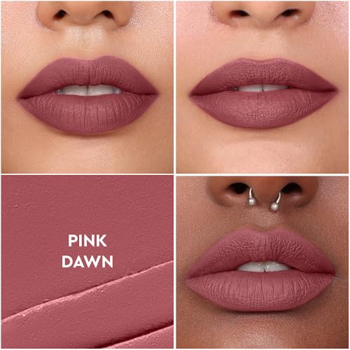 Image of Kiro Non-Stop Airy Matte Liquid Lipstick - Pink Dawn, 5ml | Super-Pigmented, Long-Lasting, hydrating | Waterproof, Smudge-Proof, Lightweight | Infused with Avocado & Apricot Oil (Pack of 2)