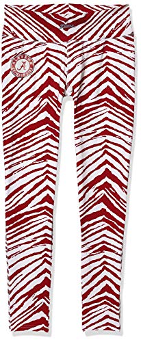 Legging Alabama Crimson Tide Zubaz marron blanc imprimé zèbre taille M femme