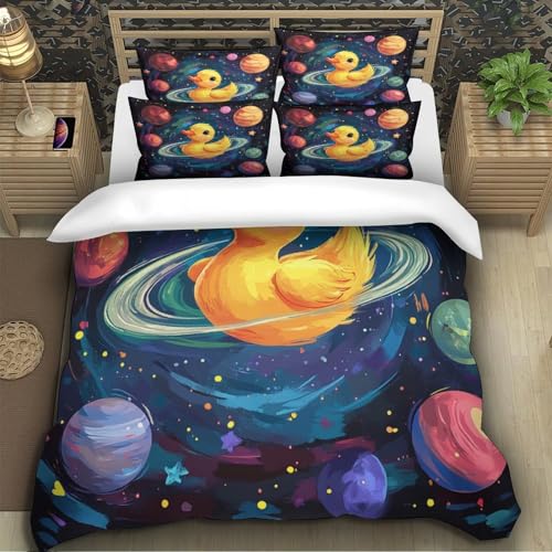 Housse de couette canard de l'espace microfibre anti-tache lavable machine