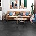 Livelynine Pavimento PVC Adesivo Grigio Antracite Piastrelle Adesive Pavimento 30x30cm Pavimenti PVC Adesivi Cemento Grigio Scuro Linoleum Pavimento Adesivo Economico per Bagno Cucina, 4 Piastrelle