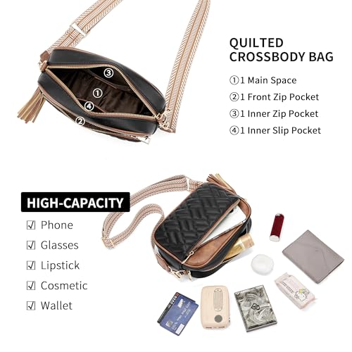 CORALDAISY Crossbody Bags for Women Vegan Leather Purses Small Shoulder Handbags2