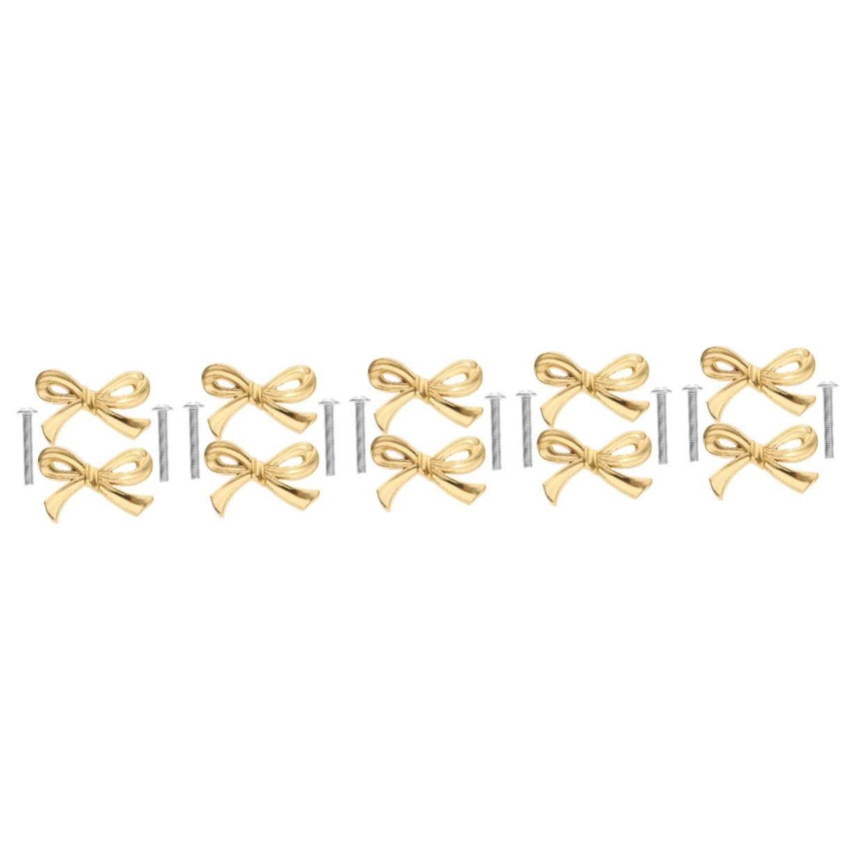 Operitacx 5 Set Maniglia Ad in Ottone Cassetto Forma Cucina Pomello A Farfalla Vivaio Pomelli Per Comò Per Ragazze Pomelli Del Comò Con Fiocco Dorato Piccole Manopole D'oro 2 Pezzi*5