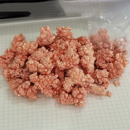 5 Grams Pure Copper Metal Crystalline, 99.99% High Purity Cu Crystals for Element Specimen Collection or Laboratory Scientific Experiments, Produced with CVD Method