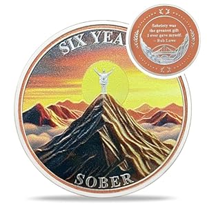Original Six Year Sobriety Coin – Reborn Sunrise AA Coins – 6 Year AA Chips and Medallions – 1-10 Years NA AA Celebrate Recovery Addicts – Narcotics Alcoholics Anonymous Gifts for Men Women