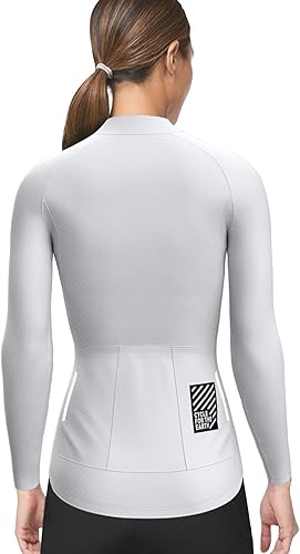 Miniatura 6 de Wulibike Maillot de ciclismo para mujer, manga larga, con bolsillos