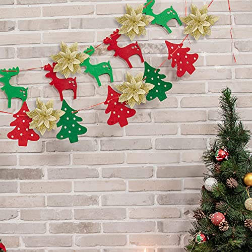 Jodsen Poinsettia Ornamento per Albero di Natale,9...