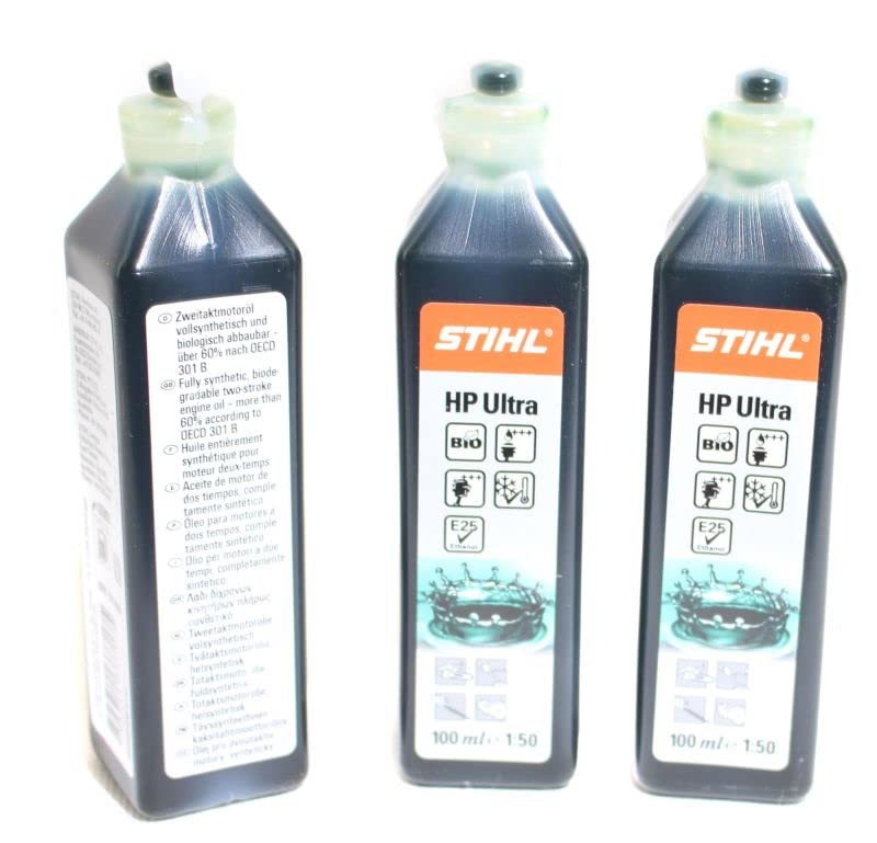 Stihl HP Ultra 100 ml One Shot 2 Takt-Öl Teil Nr. 0781 319 8060 3 Stück