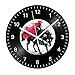 HHKLSF Reloj De Registro Decorativo con Forma De Lobo Negro Reloj De Pared De Registro Digital De Vinilo Negro Silencioso para Decoración De Sala De Estar