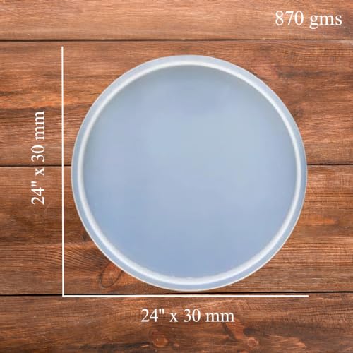 Image of R H Lifestyle Silicone Round Art Coaster Mould for Resin Art Epoxy Casting Mould Tray Photo Frame Mold Coaster 24 Inch