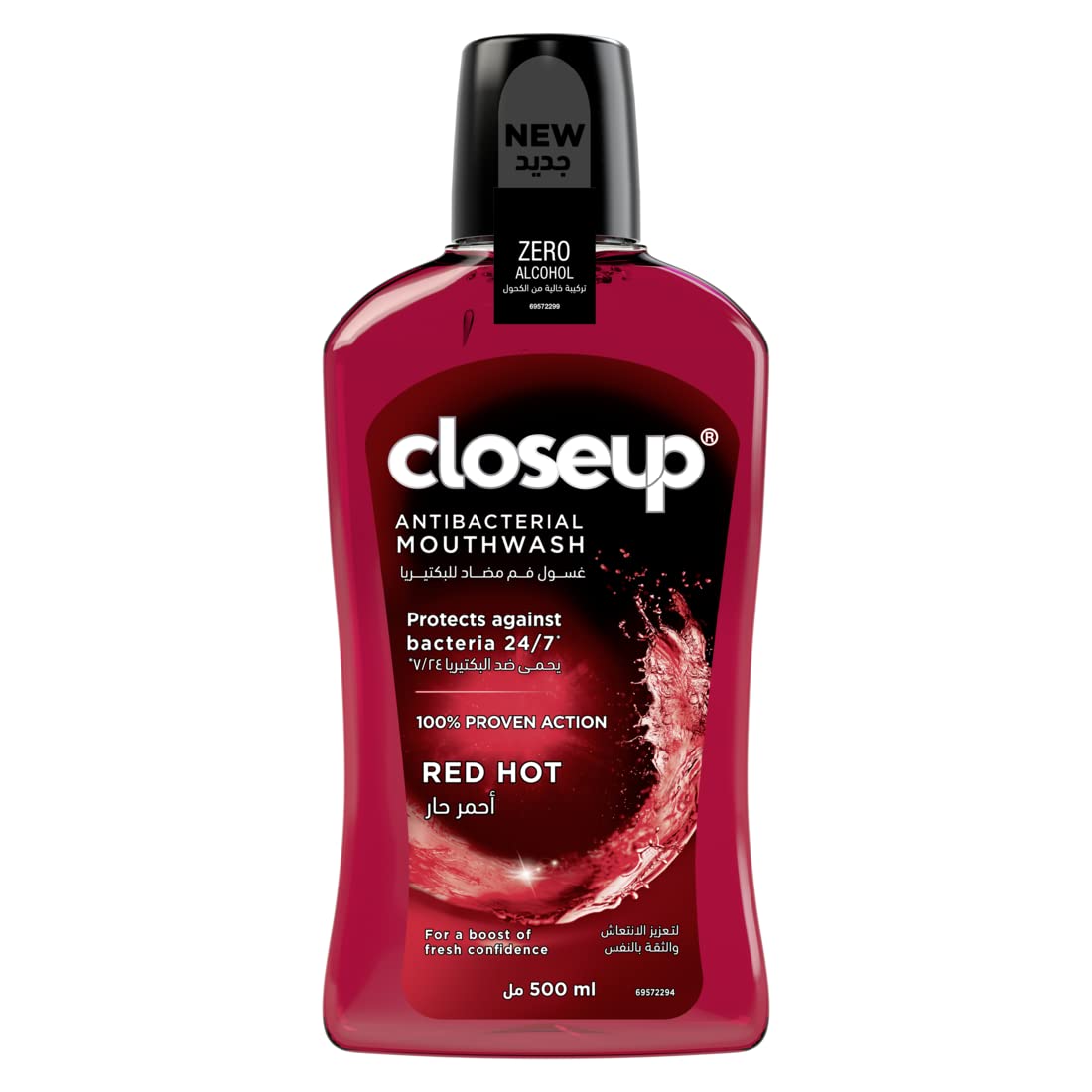 Close Up Closeup Antibacterial Mouthwash, Red Hot, 500ml