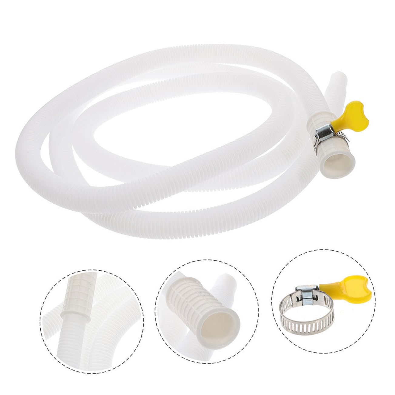 MAGICLULU Tubo di Scarico per Climatizzatore in Pe e Abs con Fascette, Flessibile e Resistente, Facile Installazione per Unità Esterna del Condizionatore
