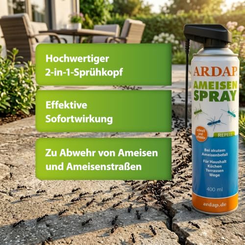 ARDAP Repell Ameisenspray 400ml - Ameisenspray außen & gegen Ameisen im Haus - Mittel gegen Ameisen - Ameisenmittel - Ameisen Spray bei… – Ansicht 3