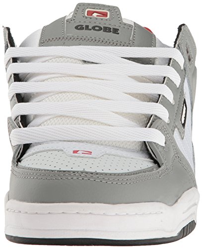 Image of Globe Mens Fusion Skate Shoes, Grey /White /Red, 14 M US
