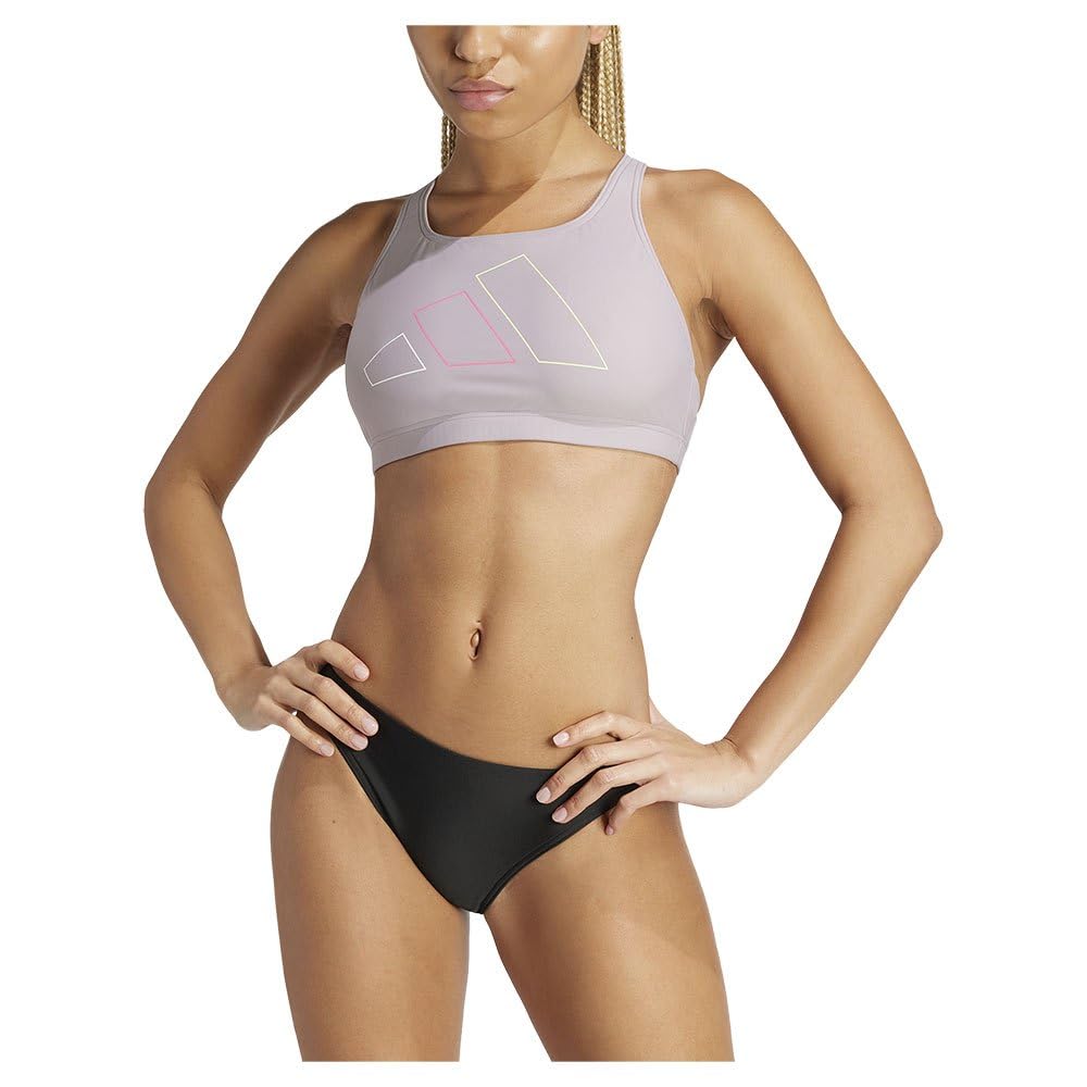 adidas Bikini Big Bars para Mujer, Negro, XXS