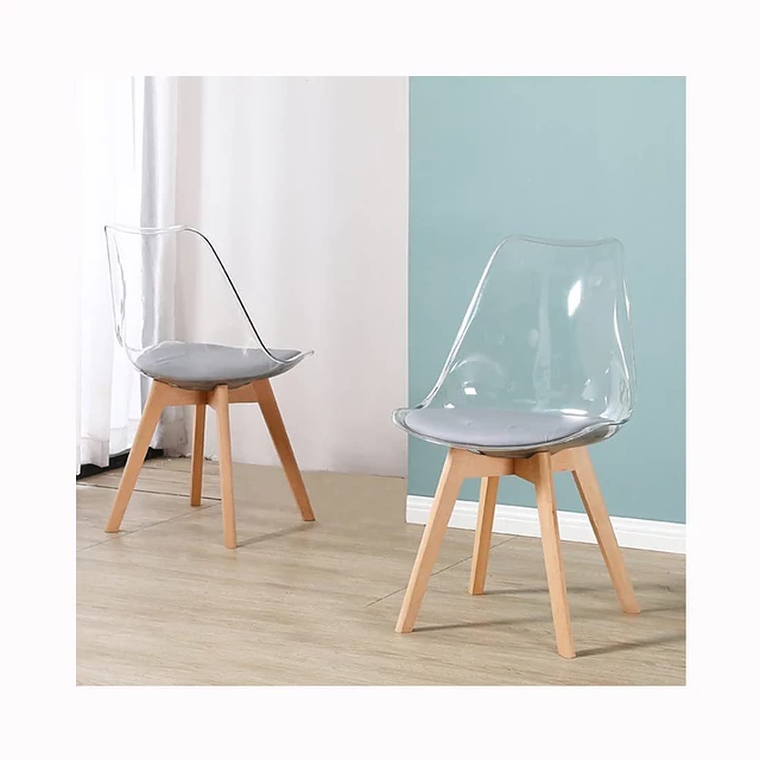 Baysitone Clear Dining Chairs Set Of 4, Modern Kitchen Chairs With