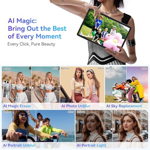 Image of Tablet Android 16 Tablet-11 Inch FHD Display, 24GB RAM 256GB ROM /2TB TF, T615 Octa-Core AI Tablets, 8000mAh /18W Fast Charge, 5G WiFi & 16MP Camera, TUV Certified HD for Streaming /Gaming