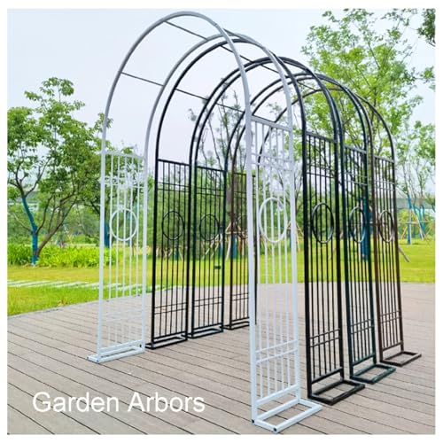 Arco de jardín de metal robusto con base estable para exteriores 6
