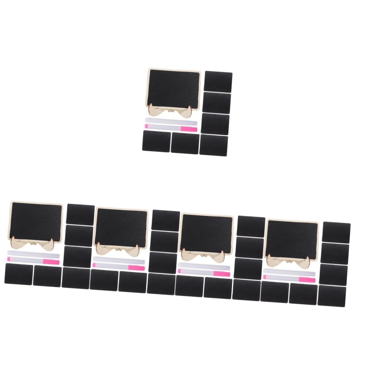 Uonlytech 5 Ensembles Ardoise Miniature Tableau Écriture pour Décorations Événements Spéciaux et Tableaux de Message de Ardoises avec Accessoires