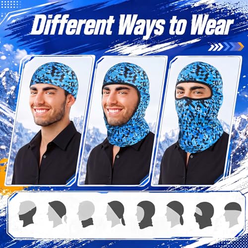 Image of Funtery 94 Pcs Balaclava Ski Mask Full Face Mask for Men Women UV Protection Breathable for Summer Cycling Outdoor Sports