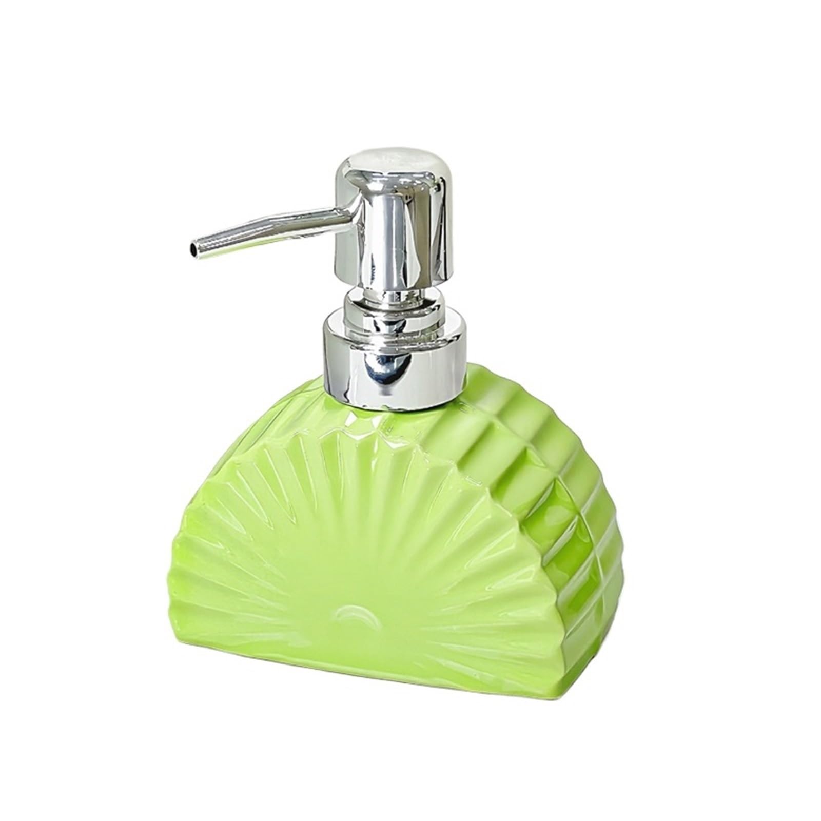 Soap Dispenser Creative Fan-shaped Ceramic Press Soap Dispenser For Shampoo, Body Wash, And Lotion