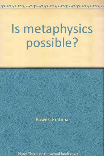 Is Metaphysics Possible? B0000CMHPR Book Cover