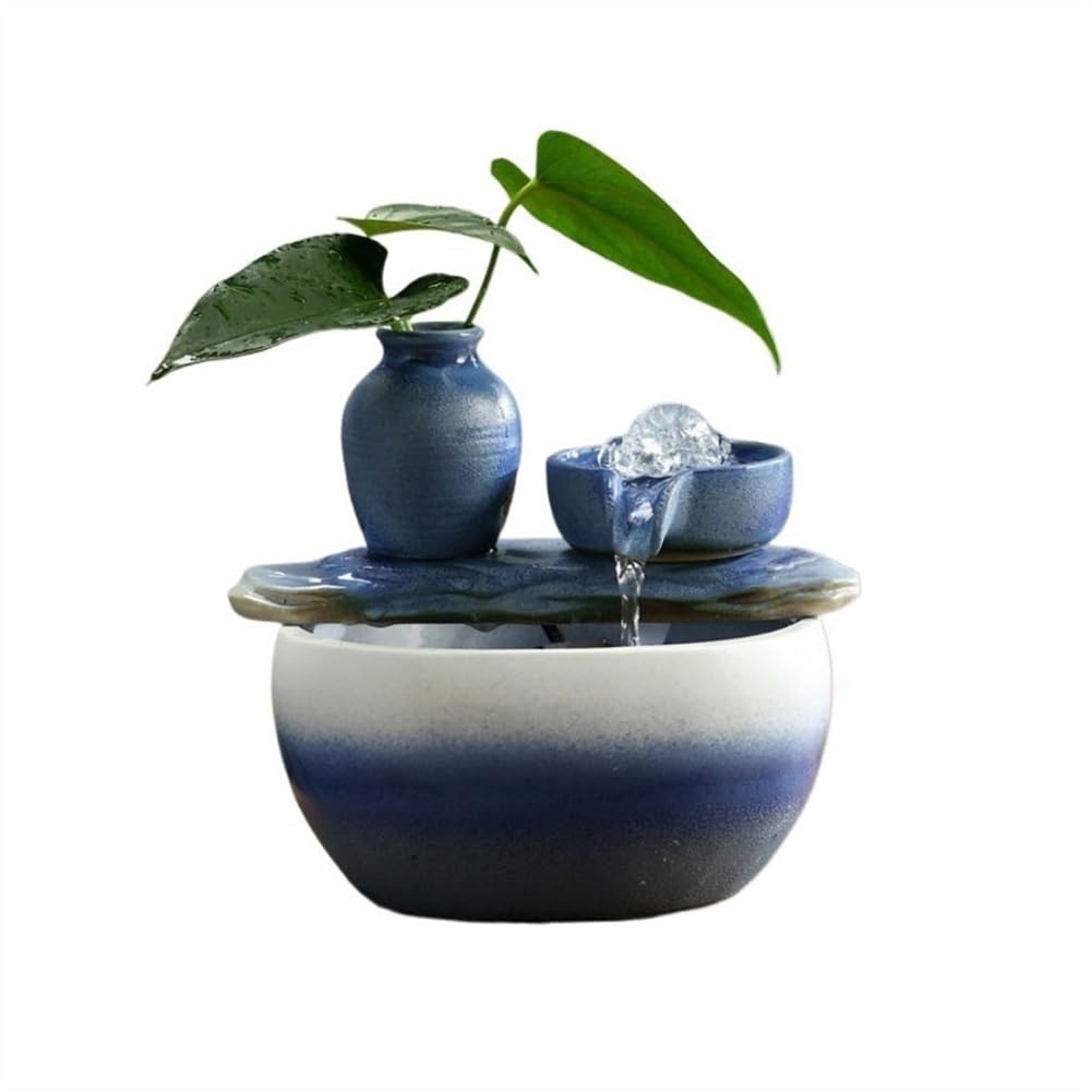 indoor Waterfall Small Water Fountain Ornaments Living Room Circulating Transit Office Desktop Humidifier Decorations