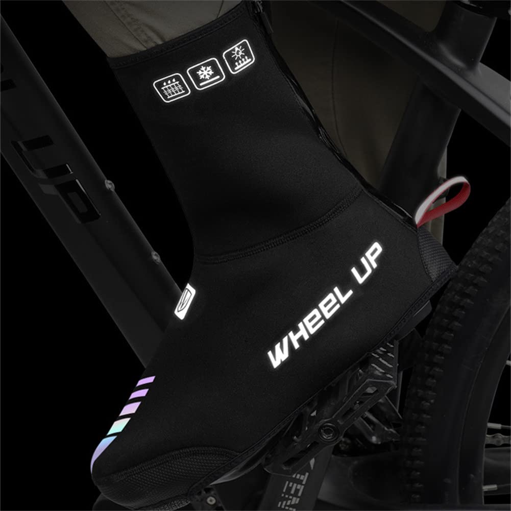 Deportes Al Aire Libre Ciclismo Cubiertas De Zapatos De Bicicleta, Bicicleta De Carretera De Invierno Overshoes Thermal Warm Shoes Funda, para Hombres Y Mujeres,Rojo,XL