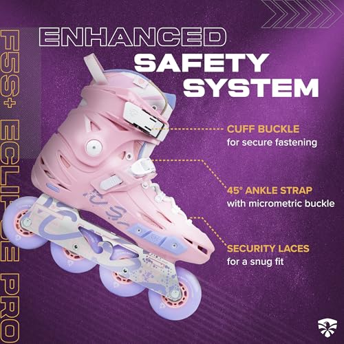 Image of FlyingEagle F5S+ Eclipse Pro Unisex Inline Roller Skates, 11 Size Options | Rockerable Axles, CNC Aluminum Frame, Hard Shell Boot, 80mm 85A Wheels, ABEC-7 Bearings, Neoprene Comfort Liner
