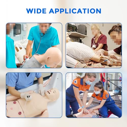 Image of Medical Mannequin for Training, Full Body Nursing Training Manikin with CPR Practice, Life Size PVC Patient Care Teaching Mannequin with Simulated Organs, Wound & Trauma Modules
