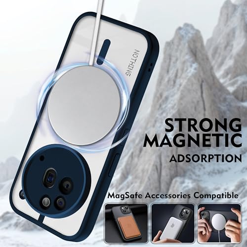 Image of V-TAN Back Cover for Nothing Phone 3A Pro | TPU | Transparent Crystal Clear Magnetic Case Compatible with Nothing 3A Pro | Camera Protective Shockproof Mobile Cover Design (Blue)