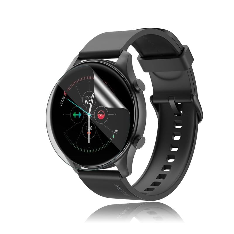 Image of Enlinea Smart Watch Screen Guard Membrane For Amazfit Active 2 Premium 44mm | Pack of 9 | Ultrathin 9H Anti Shock Flexible Screen Protector Tpu Membrane | Edge To Edge Coverage | Pack Of 9