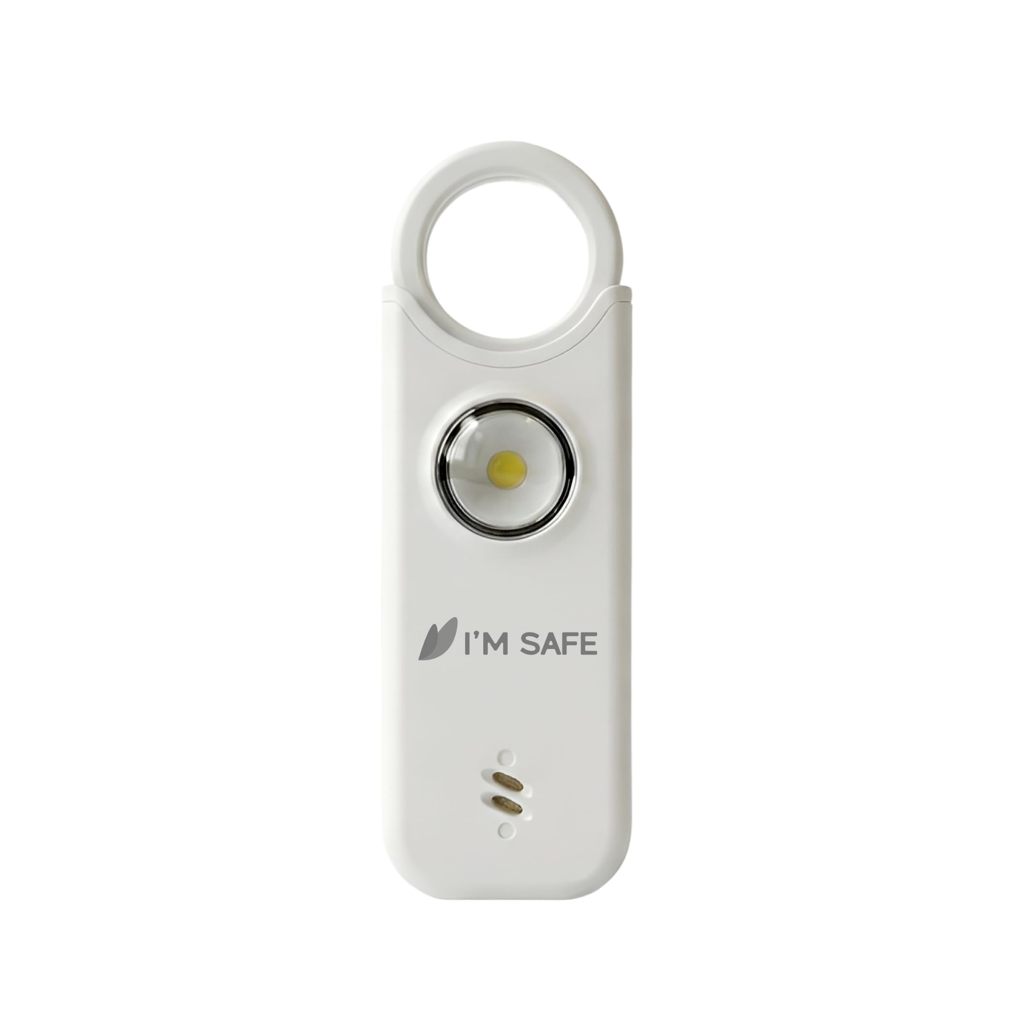 I’M Safe Personal Safety Alarm Classic | 135 dB Loud Siren | Pull Ring & Vibration Activation | Flash/Strobe | USB-C Rechargeable | LED Light White-image-17