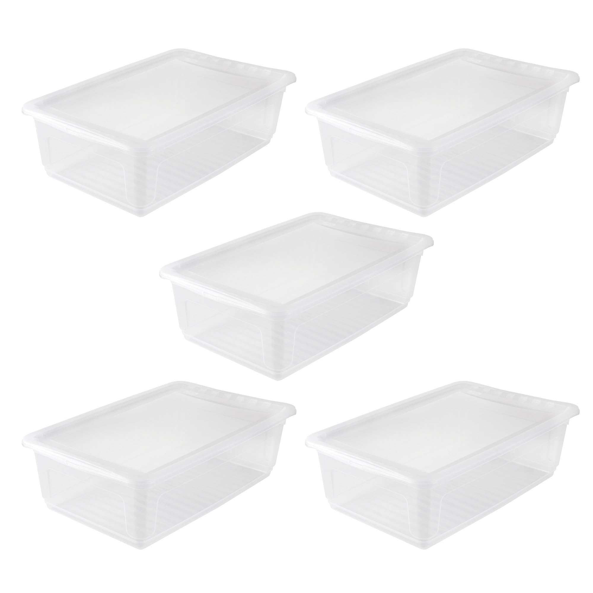keeeper bea 5x Aufbewahrungsbox mit Air Control System, 59 x 39 x 18 cm, 30 l, Transparent